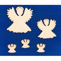 SKLEJKA #3mm Aniołek , aniołki  (komplet 5szt) 3,5-10cm , zawieszki